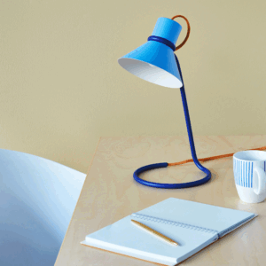 Alternative view of Loop de Loop Table Lamp - Blue/ Dark Blue