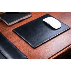 Alternative view of Black Bonded Leather Mouse Pad