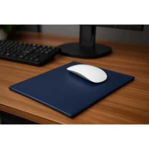 Navy Blue Bonded Leather Mouse Pad - Image 5