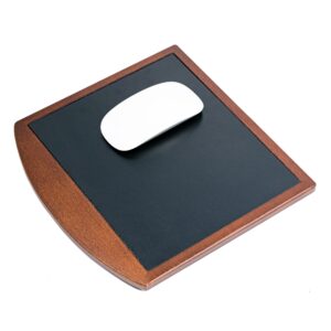 Walnut & Black Leather Mouse Pad - Image 3