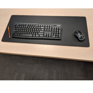 Black Leatherette Keyboard/Mouse Desk Pad, 30 x 12.5 - Image 4