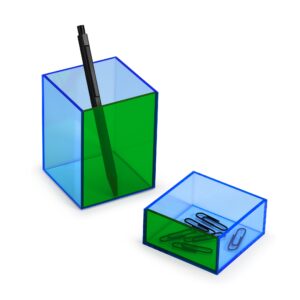 Colorplay Pen & Pencil Cup Holder - Blue / Green - Image 4